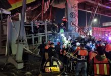VIDEO: Momento exacto del desplome de un puente de metro con un tren en marcha en Ciudad de México