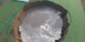 VIDEO: Momento en que se abre en México un socavón gigante que ya alcanza más de 60 metros de diámetro
