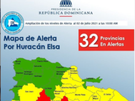 Organismos de Emergencias emiten alerta roja en la costa desde Baní hasta Pedernales por el huracán