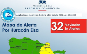 Organismos de Emergencias emiten alerta roja en la costa desde Baní hasta Pedernales por el huracán