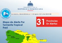COE eleva a 31 las provincias en alerta debido a la Tormenta Fred