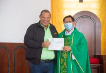 ASDN aporta RD$500 mil para remodelación de iglesia en Guaricanos