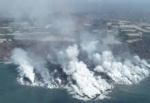 Secuencia completa de un vuelo en dron sobre la «isla baja» de La Palma