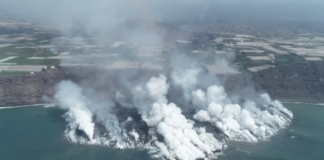 Secuencia completa de un vuelo en dron sobre la «isla baja» de La Palma