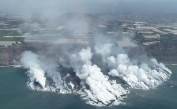 Secuencia completa de un vuelo en dron sobre la «isla baja» de La Palma