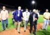 Camacho, Mejía Ortiz y Puello Herrera, complacidos con nuevas luces led del estadio Quisqueya