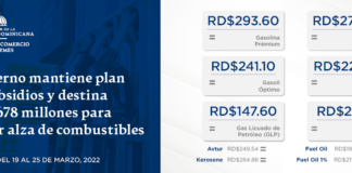 Combustibles se mantienen sin variación esta semana