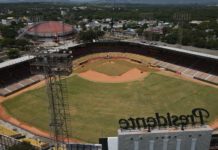 Reparación en el terreno del Estadio Cibao continúa avanzando; García Sued y Ovalles ponderan los trabajos