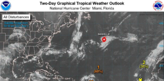 Se forma Danielle, cuarta tormenta tropical de 2022 en el Atlántico