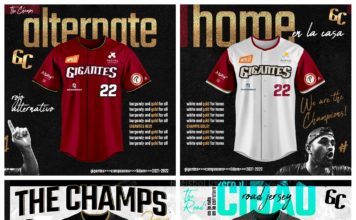 Gigantes del Cibao vestirán cuatro modelos de uniformes en la próxima temporada