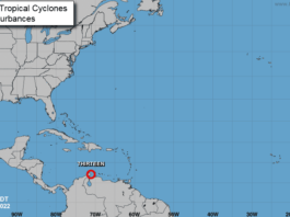 Trayectoria de la tormenta tropical Trece