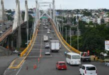 Obras Públicas deja abierto el tránsito por todos los carriles del remozado puente Juan Pablo Duarte