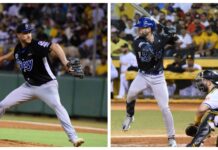 Hall y Barrera comandan triunfo del Licey sobre las Águilas
