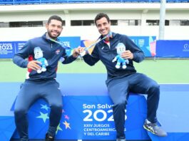Tenis aporta dos preseas doradas y una de plata en San Salvador 2023