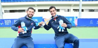 Tenis aporta dos preseas doradas y una de plata en San Salvador 2023