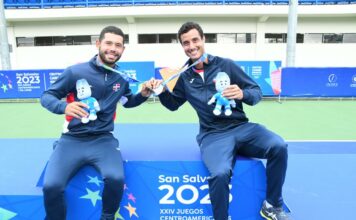 Tenis aporta dos preseas doradas y una de plata en San Salvador 2023