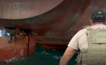 La devastadora imagen de los 4 nigerianos que llegaron a Brasil escondidos en la pala del timón de un barco