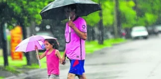 Lluvias con tronadas hoy en el interior del país informa Onamet
