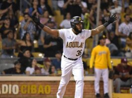 Luis Valenzuela pega el hit de oro en triunfo de las Águilas sobre los Gigantes