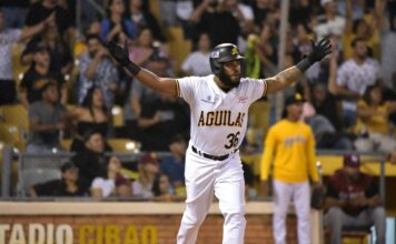 Luis Valenzuela pega el hit de oro en triunfo de las Águilas sobre los Gigantes