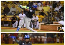 Rojas Jr. y De León guían victoria del Licey sobre las Águilas