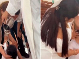 Niño, en pleno bautizo, le pregunta al sacerdote el porqué lo mojó