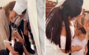 Niño, en pleno bautizo, le pregunta al sacerdote el porqué lo mojó