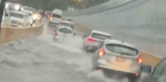 Aguaceros vuelven a inundar y taponar la capital