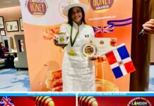 Francia Santana recibe el premio Oro de la Organización London Honey Awards