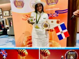 Francia Santana recibe el premio Oro de la Organización London Honey Awards