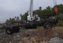 Chasis de vehículo sacado del mar Caribe corresponde a camión que conducía hombre desaparecido