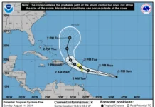 Se forma el Potencial Ciclón Tropical #5 y amenaza a las Antillas