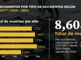 Los accidentes dejan 8,600 muertes en cinco años