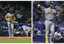 Mejía y Escarra la sacan en victoria de las Águilas sobre Licey
