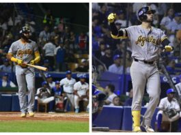 Mejía y Escarra la sacan en victoria de las Águilas sobre Licey