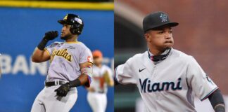 Águilas y Leones concretan cambio: Berroa y Corniel por Canario y Devers