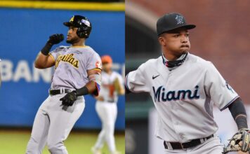 Águilas y Leones concretan cambio: Berroa y Corniel por Canario y Devers