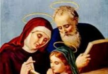 San Joaquín y Santa Ana, padres de la Buenaventurada Virgen María y abuelos de Nstro Señor Jesucristo 26/7/25