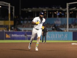 Caminero logra 40 HR y 100 RBI en primer año completo en MLB