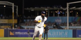 Caminero logra 40 HR y 100 RBI en primer año completo en MLB