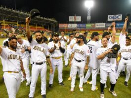 Águilas sellan su pase al Round Robin tras blanquear al Escogido