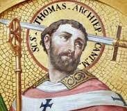Sto. Tomás Becket, Obispo de Canterbury, Mártir. 29/12/25. Infraoctava de Navidad.