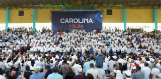 Carolina Mejía reafirma fortaleza con masivo acto de apoyo mientras rinde cuentas como secretaria general