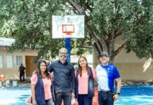 INEFI remoza cancha de Escuela Antonio Mena Pantaleón