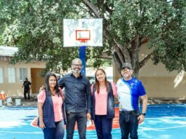 INEFI remoza cancha de Escuela Antonio Mena Pantaleón