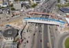 Cerrarán esta noche el kilómetro 9 de la autopista Duarte por el desmontaje del antiguo puente peatonal