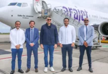 Arajet recibe su nuevo avión 14 «Salto de Jimenoa»
