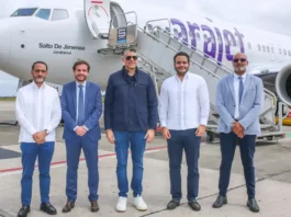 Arajet recibe su nuevo avión 14 «Salto de Jimenoa»