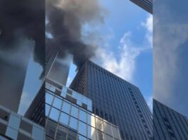 Se registra intenso incendio en un rascacielos de Midtown Manhattan