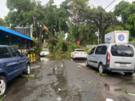 Se registra caída de granizo en Bayahíbe en medio de lluvias